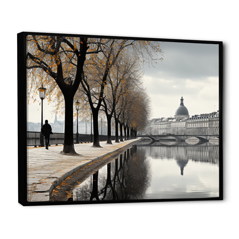 Paris lumière de Paris, Cadre flottant noir, H 30 po x l 40 po x P 1,5 po
