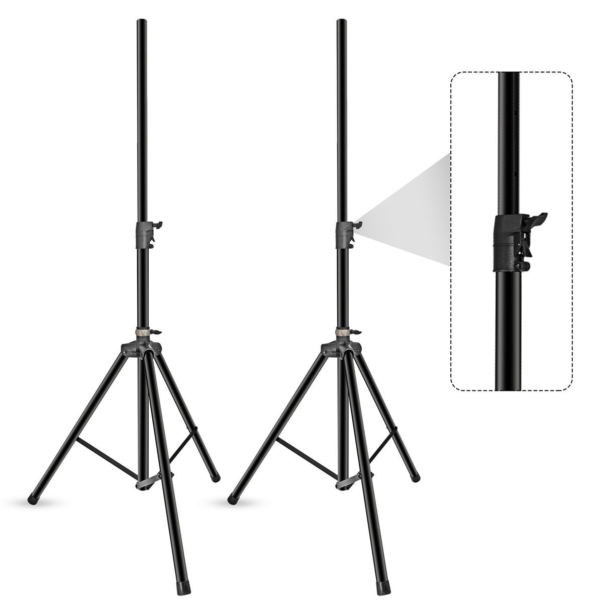Adaptateur Réglable Pour Haut-parleurs DJ - Filetage 35mm - Peut Tourner à 360° - En Métal Robuste, Couleur Noire - 175x110mm