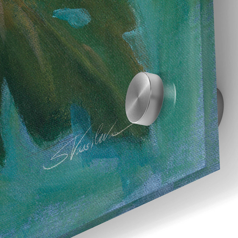 «Midnight Tropical Leaves» par Silvia Vassileva - peinture sans cadre, H 36 po x l 36 po x P 0,2 po