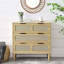 Commode moderne en rotin à 3 tiroirs-1386001221