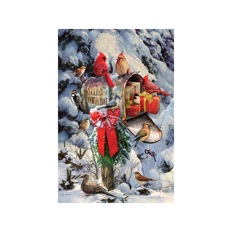 Christmas Birds At Mailbox by Greg & Company - Wrapped Canvas Print, 66.04 cm H x 45.72 cm W x 1.91 cm D