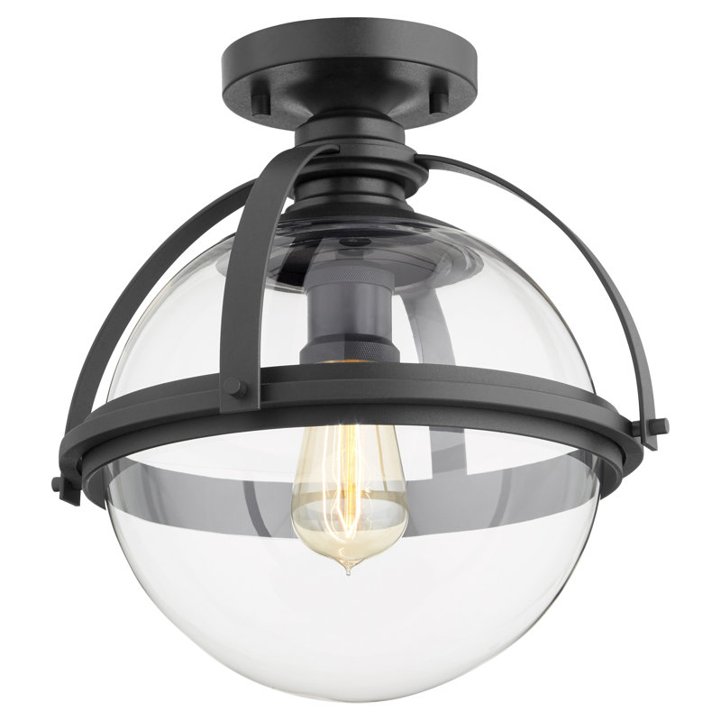 Sonnier Glass Flush Mount, Noir
