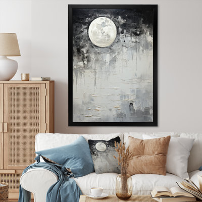Minimalisme, lune grise, surface 1 - Tachisme, art mural