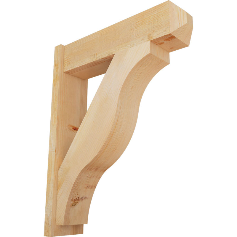 Persienne en bois rustique Funston Craftsman, P 30 po x H 38 po, Sapin Douglas de 8 po (sciage brut)