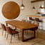 Table de salle à manger moderne en bois massif avec des coins arrondis-2095428328