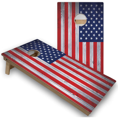 American Flag Cornhole Set V3 | Includes (2) Boards (8) Bags & Optional Accessories