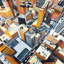 High High View of Buildings in New York - impression encadrée décor
