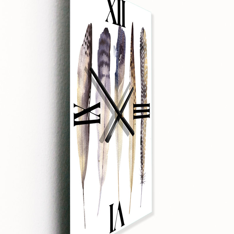Horloge murale Ethnic Feathers II, Petit