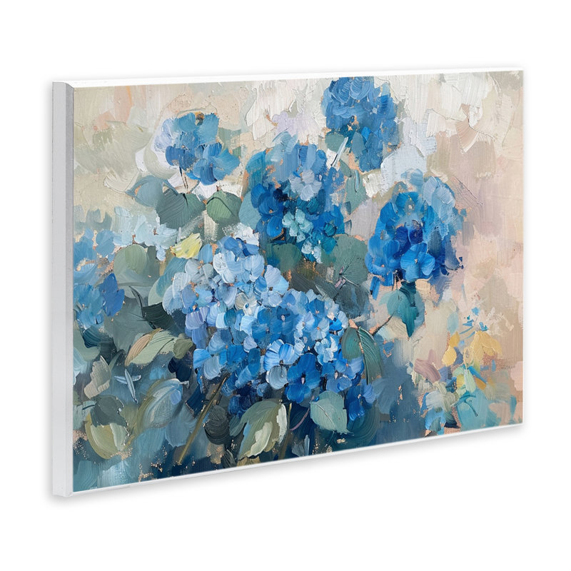  «Blue Hydrangeas Impression» par LSR Design Studio, H 10 po x l 15 po