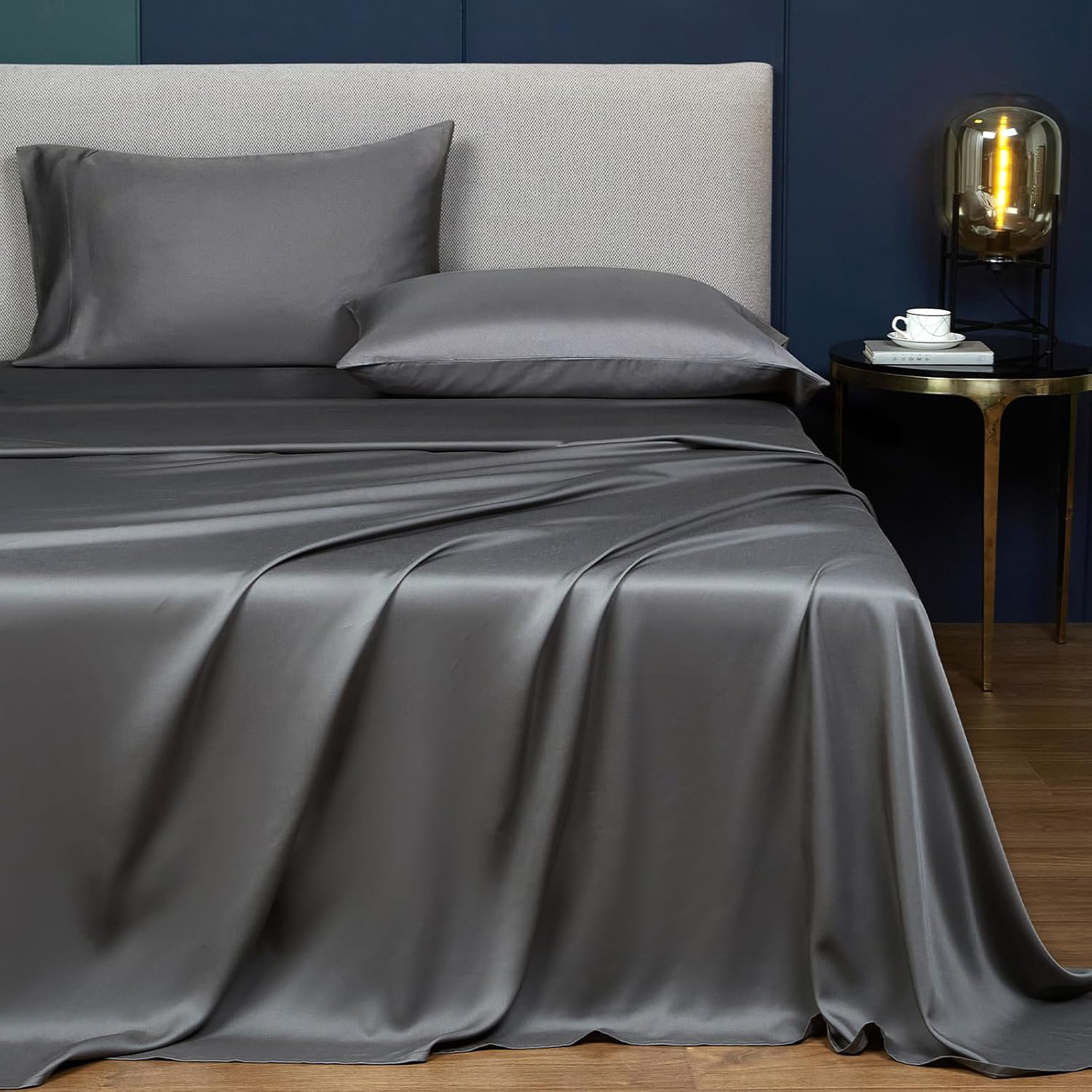 HYPREST 100 Tencel Cooling Sheets, 18” Deep Pocket Sheet set Silky