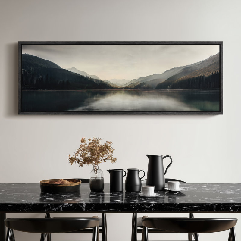 Impression sur toile, art extra large, H 20 po x l 60 po, Noir