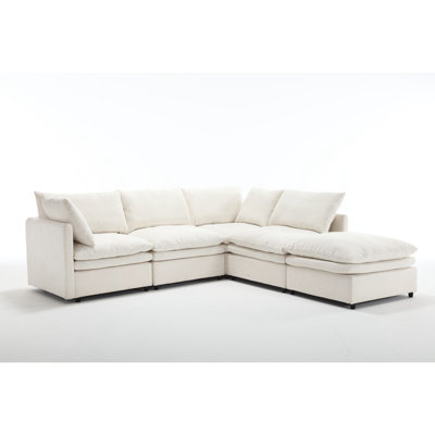 [ PACKAGING NEW UPGRADE]  [VIDEO PROVIDED]Modern U-shaped Sectional Sofa ,5-seat  Sofa ,Sleeper Sofa Couch with Chaise Lounge for Living Room by Latitude Run