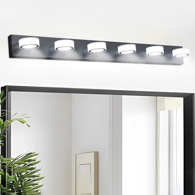 Éclairage de salle de bain à intensité variable à 6 lumières DEL pour miroir de salle de bain, salle d'eau, chambre à coucher