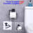 Brushed SUS304 Stainless Steel Bathroom Hardware Set - 2-Piece Shower Accessories With Toilet Paper Holder And Towel Ring, Contemporary Style-113406201