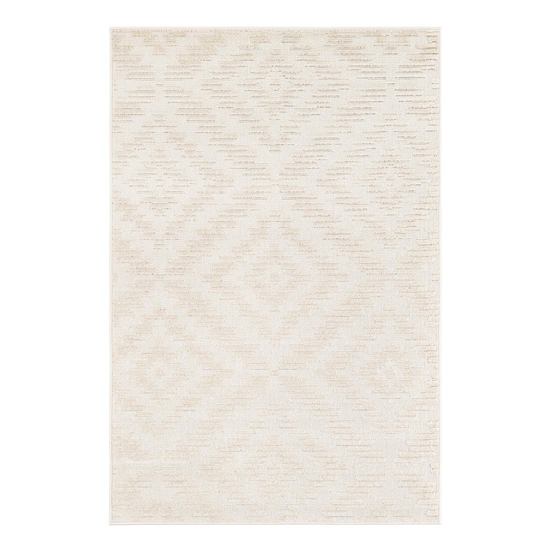 Tapis intérieur / extérieur Sabrina Soto Zigzag, Rectangle 4 pi 1 po x 6 pi 1 po