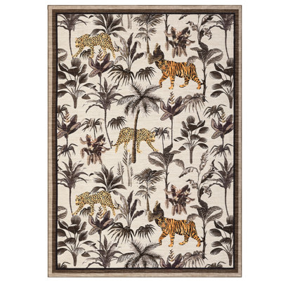 Tapis tigre Jungle avec envers antidérapant