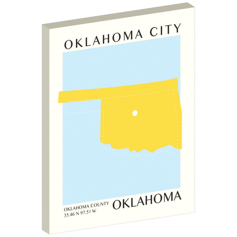 Impression sur toile, Oklahoma County, Oklahoma County, H 40 po x l 30 po x P 1,5 po