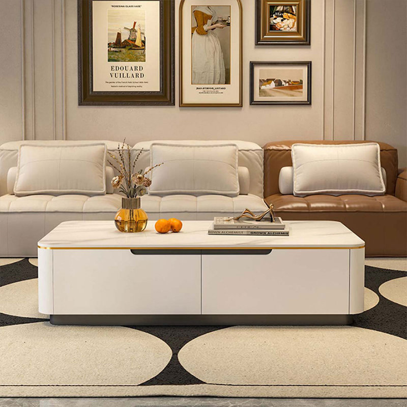 Table basse moderne Modern, H 14,96 po x L 39,37 po x l 19,69 po