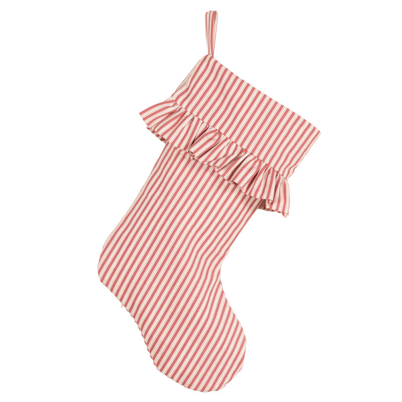 Chaussette de Noël à volants Polo, Rouge
