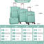 Ensemble de 4 pièces (16/20/24/28), Valise à roulettes Softshell Ensembles de bagage Terylene Valise de valise légère et durable GREEN