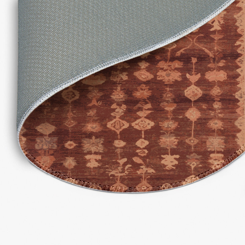 Tapis intérieur et extérieur brun Overdyed, Rond 5 pi