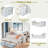 Multifunctional Marksbury With Desk And Storage Shelves, Built-in Trundle And 3 Drawers-906378989