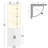 Modern Style Wooden White Corner Shelf With Doors,70.9" Tall Corner Bookshelf,5-tier Storage Cabinet With Doors,corner Cabinet With Led Light For Small Space-1087854132