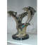 Bly Three Dolphins Table Base Bronze Statue -  Size: 20"L x 20"W x 21"H.