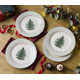 Spode Christmas Tree Polka Dot Dessert Plates