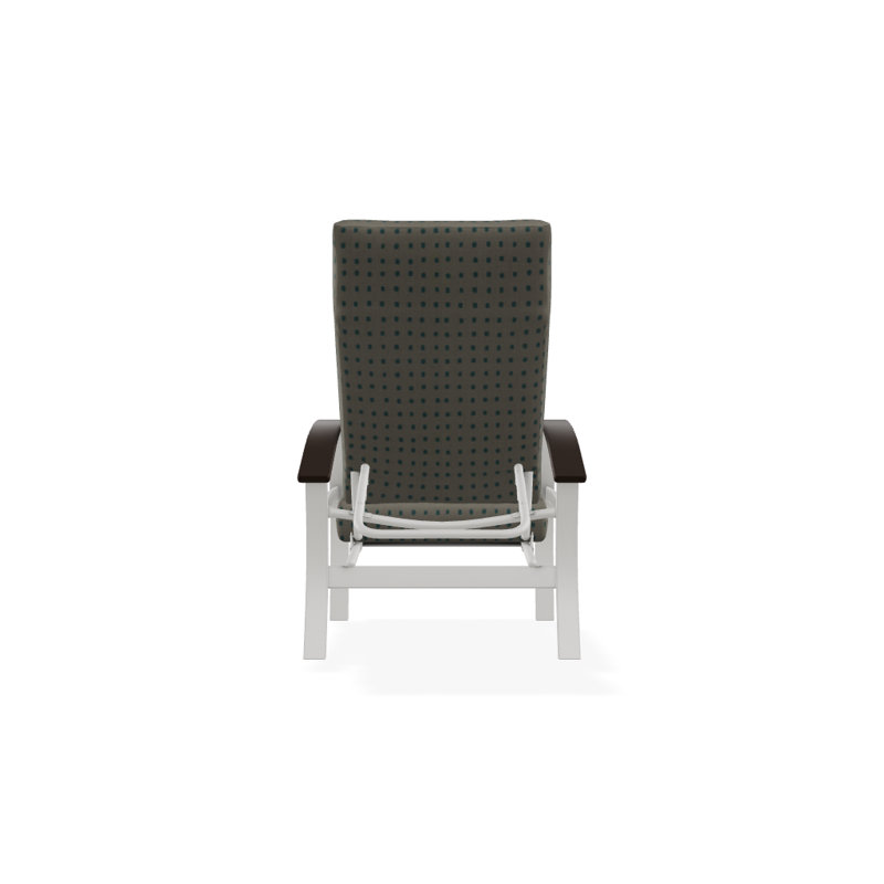 Chaise de patio inclinable avec coussins Askar, Tissage uni palette paon Sunbrella®, Kona P10, Neige texturée