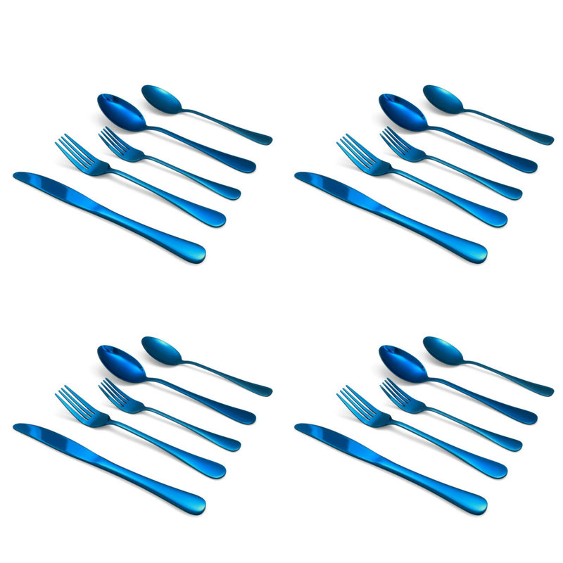 Ensemble de couverts 20 pièces Louli, Bleu