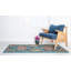 Tapis oriental bleu / rouge / jaune en polypropylène tissé à la machine Pennylane-654006527