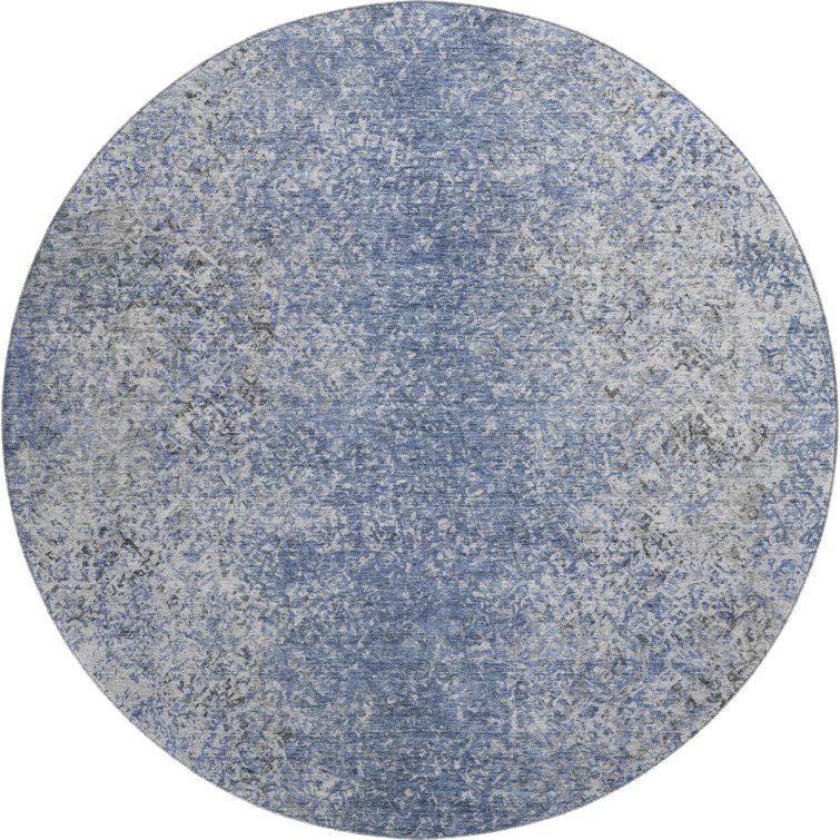 Premium Machine Washable Prisco Blue Rug