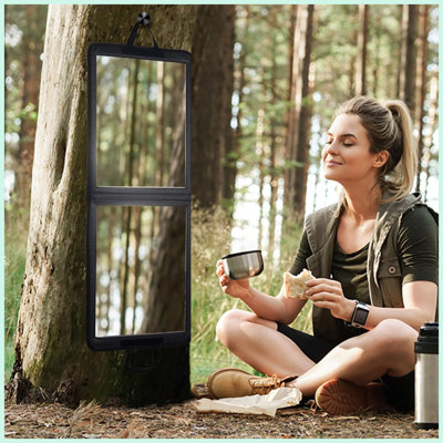 Foldable Full Length Dance Mirror – 33” Portable Shatterproof Hanging Mirror