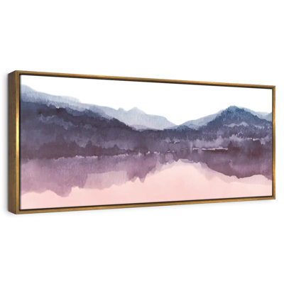 Aquarelle paysage IV rosé indigo III