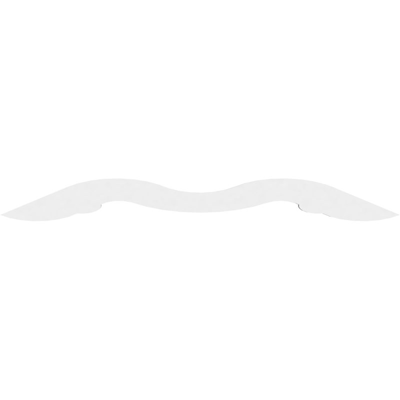 Midway Architectural Grade PVC Gable, 10" H x 48" W x 1" D, 5/12