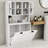 White Laundry Cabinet With Stable Construction And Style Sorter 2 Adjustable Shelves Removable Bags-988709267