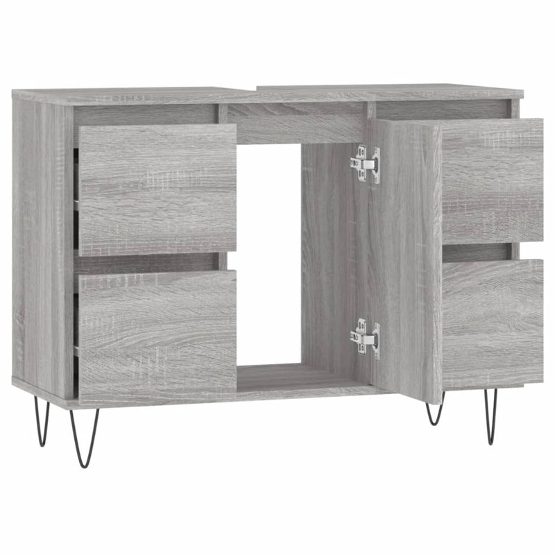 Agnon Floor Mounted Bathroom Cabinet, Grey Sonoma