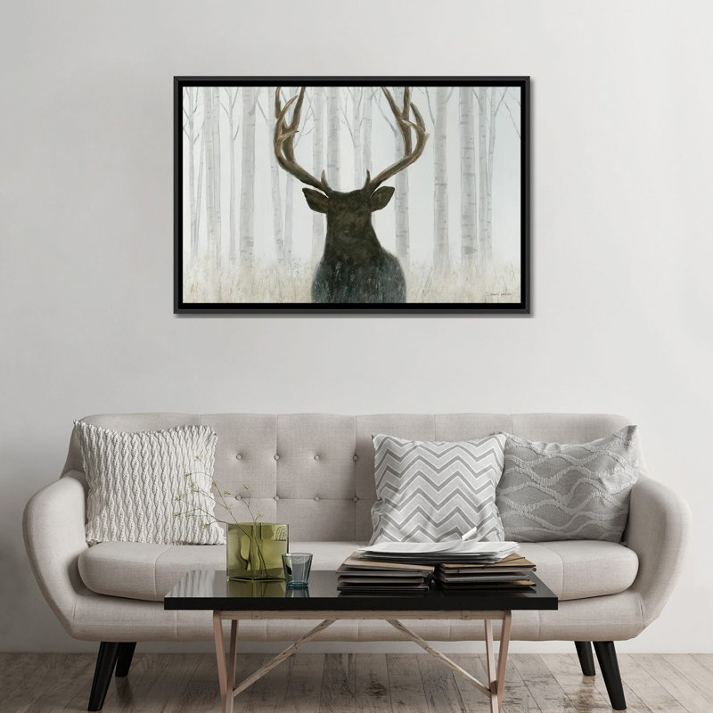 Into the Forest par James Wiens - reproduction d'art sur toile tendue, Toile encadrée noire, Pas de tapis
