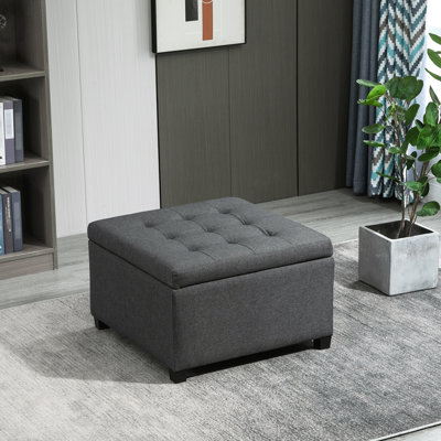 Rangement en gris, siège rabattable pour le salon, la chambre à coucher, le vestibule, style classique, rangement généreux, revêtement doux, tissu gris à charnière stable, look rétro, spacieux et confortable