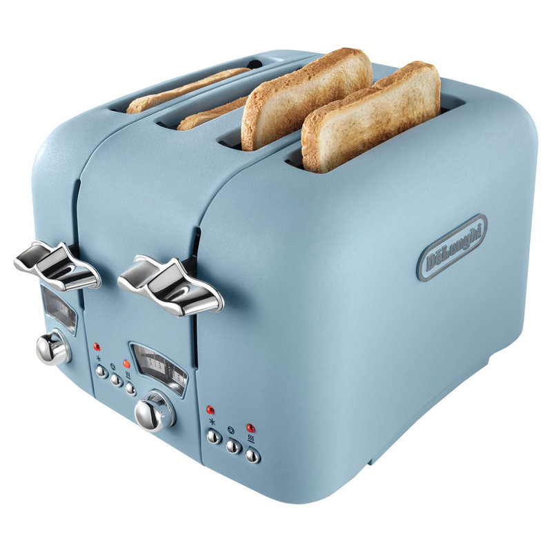 De'Longhi Argento 1.7L Kettle & 4 Slice Toaster, Blue