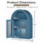 Wall Mounted Arched Cabinet With Glass Doors-1049862884