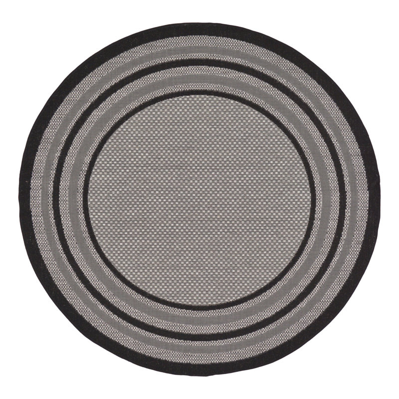 Stelios Geometric Indoor / Outdoor Rug, Round 6'