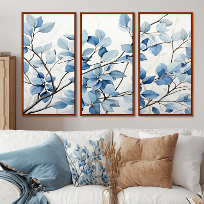 Orrington - feuilles, ensemble d'art sur toile
