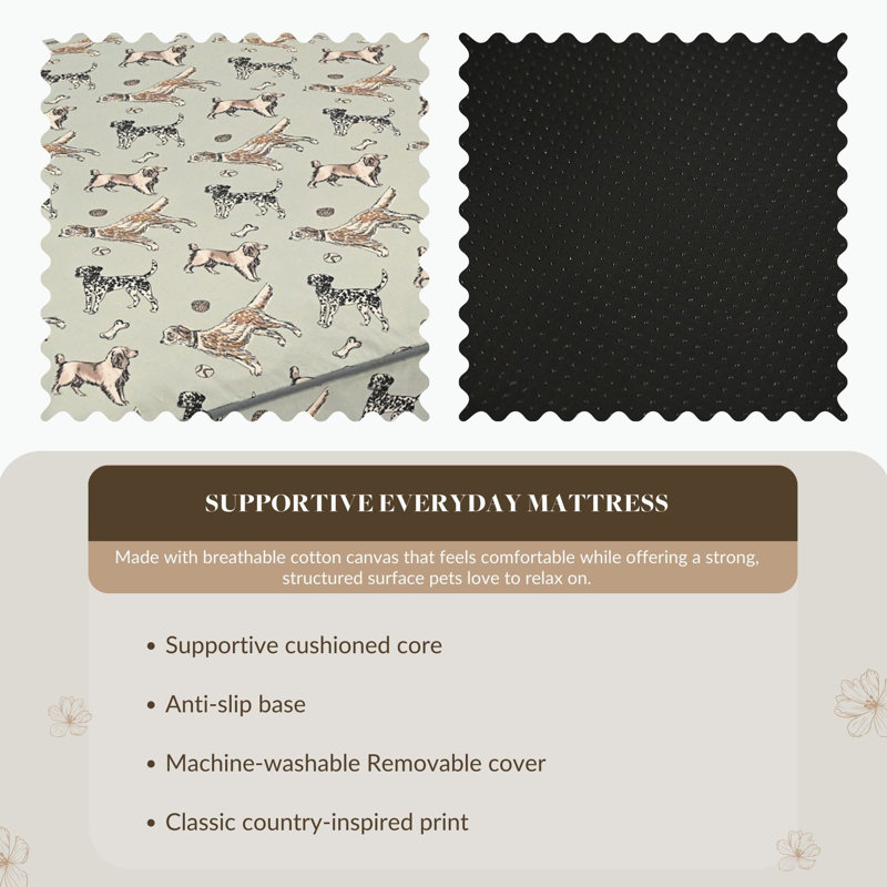 Cotton Pet Bed, 9cm H x 95cm W x 78cm D
