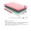 Matelas simple de 7 pouces, oreiller inclus, tissu respirant, mousse viscoélastique imprégnée de gel, rose, gel relaxant et confortable