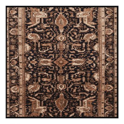 Tapis brun lavable à la machine