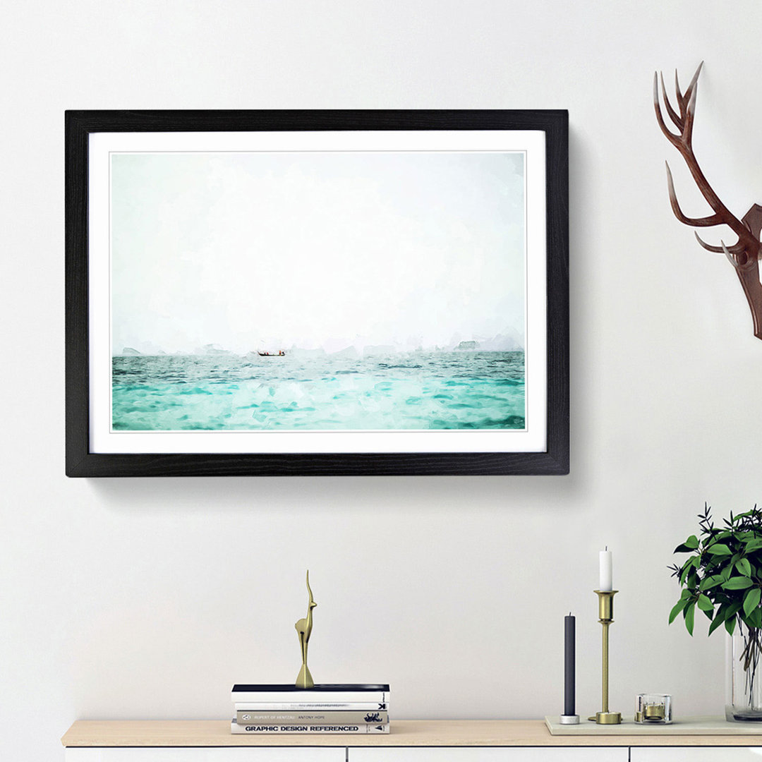 Boat Ride Through Thailand in Abstract - Picture Frame Graphic Art Print