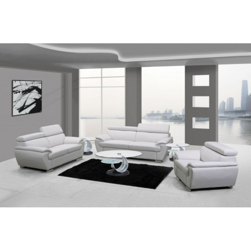 Ensemble de conversation pour trois personnes Hartnett, Blanc