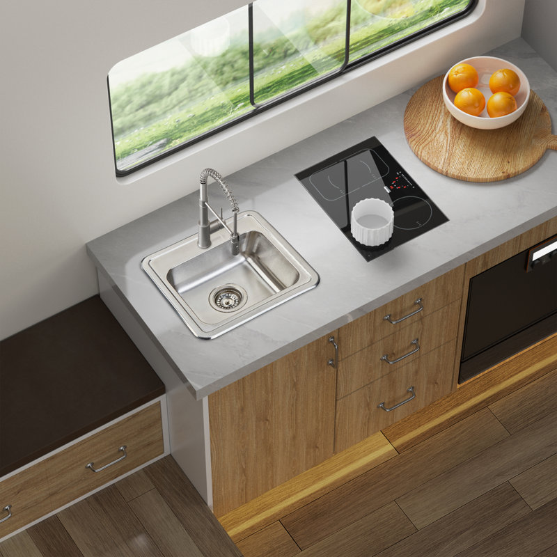 Craftsmen Series 15'' L Drop-In Stainless Steel Kitchen Sink